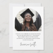 アーエレガントチクラシック卒業写真卒業 サンキューカード (裏面)