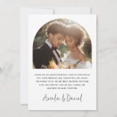 アーエレガントチクラシック結婚の写真 サンキューカード (裏面)