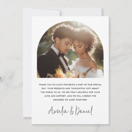 アーエレガントチクラシック結婚の写真 サンキューカード (裏面)