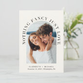 アーエレガントチフォトQRコードクリーカジュアルム結婚ズ 招待状 (スタンド正面)