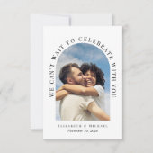 アーエレガントチフォトQRコー結婚ド 出欠カード (正面)