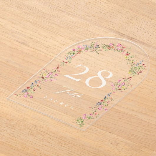 アーエレガントチフローラ結婚のアクリル系表 アクリル招待状 (レイダウン)