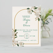 アーエレガントチフローラ結婚式招待状 | 素朴な 箔招待状 (立ち正面)