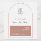 アーエレガントチモダン赤面ピンクロマンチックバラ救 ワインラベル