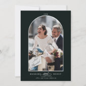 アーエレガントチ結婚したと写真メリー深い緑 シーズンカード (正面)