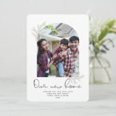 アーエレガントチ |私たちの新しいホームモダンスプルース休日 シーズンカード (スタンド正面)