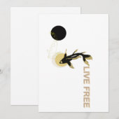 「アーエレガントトあいさつカード：ブラックと金ゴールド シーズンカード (正面/裏面)