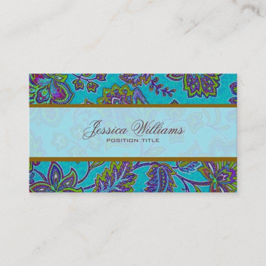 アーエレガントトデコカラフルペイズリー 名刺 (正面)