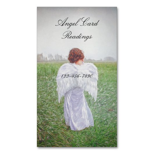 アーエレガントトデザインエンジェルカー読ド マグネット名刺 (正面縦)