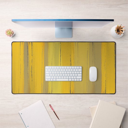 アーエレガントトモダンイエロータウペググレーラグジュアリークラシー デスクマット (オフィス1)