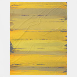 アーエレガントトモダンイエロータウペググレーラグジュアリークラシー フリースブランケット