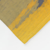 アーエレガントトモダンイエロータウペググレーラグジュアリークラシー フリースブランケット (角)