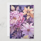 アーカイブおよび金ゴールドフローラバチェロレッテ 招待状 (裏面)