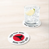 アーカスタムト空手蹴りシルエット ラウンドペーパーコースター (インサイチュ)