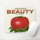 アーカディアビューティートマトのヴィンテージ果物箱ラベル マウスパッド (マウス)