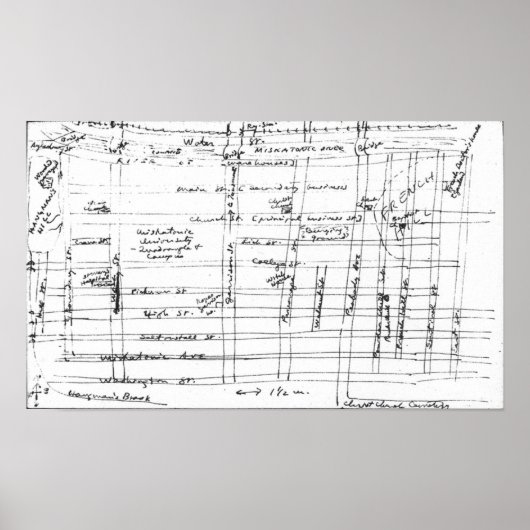 アーカムのラベクラフトスケッチ ポスター (正面)