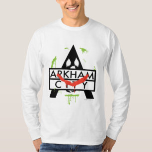 アーカムシティアイコンとジョーカー付き2 Tシャツ