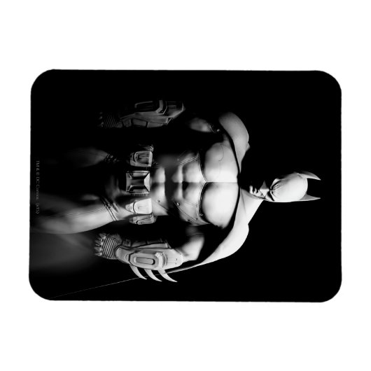 アーカムシティ |バットマンワイドと白黒のポーズ マグネット (横)