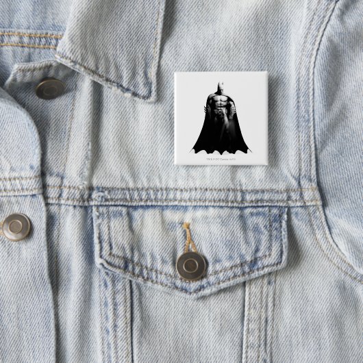 アーカムシティ |バットマンワイドと白黒のポーズ 缶バッジ (インサイチュ)