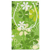 アーカラフルトイラストレーション自然フローラルパターン スモールペーパーバッグ (裏面)