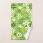 アーカラフルトイラストレーション自然フローラルパターン バスタオルセット (ハンドタオル)