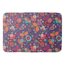 アーカラフルトイラストレーション自然フローラルパターン バスマット