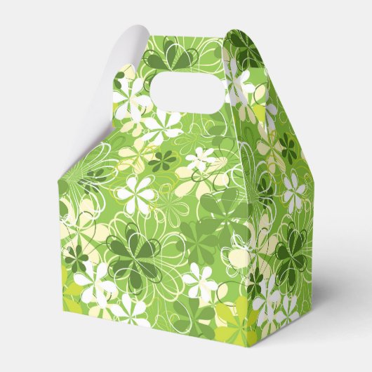 アーカラフルトイラストレーション自然フローラルパターン フェイバーボックス (正面サイド)