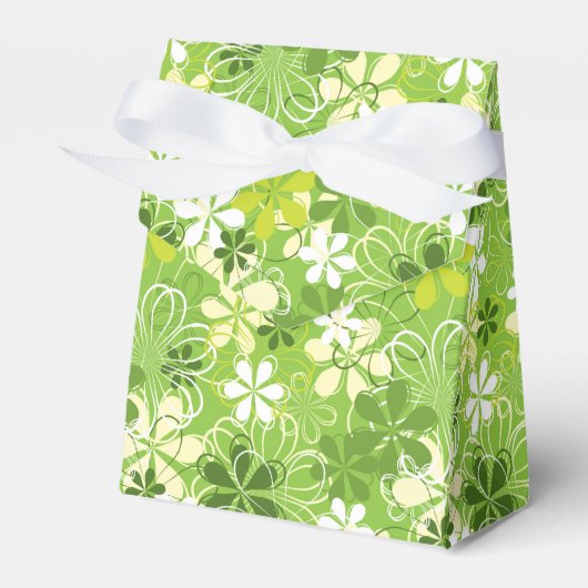 アーカラフルトイラストレーション自然フローラルパターン フェイバーボックス (正面サイド)