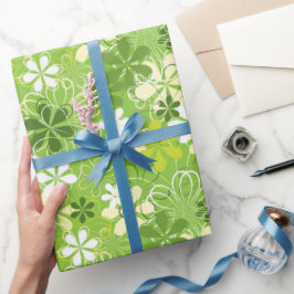 アーカラフルトイラストレーション自然フローラルパターン ラッピングペーパー