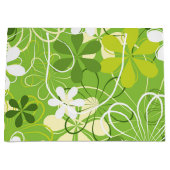 アーカラフルトイラストレーション自然フローラルパターン ラージペーパーバッグ (正面)