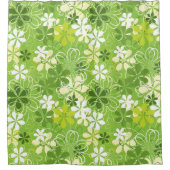 アーカラフルトイラストレーション自然フローラルパターンSh シャワーカーテン (正面)