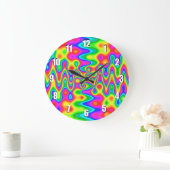 アーカラフルトサイケデリックウォールクロック ラージ壁時計 (ホーム)