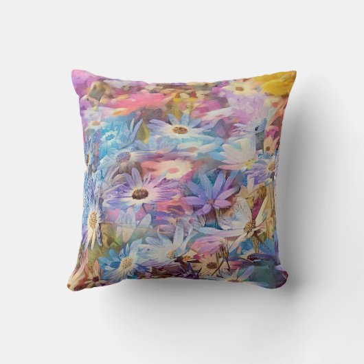アーカラフルトデイジーガーデンフラワー装飾用クッション クッション (裏面)