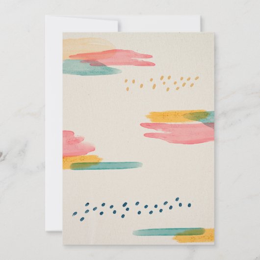 アーカラフルトパーティの招待状絵を描シ 招待状 (裏面)