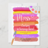 アーカラフルトパーティー誕生日招待状 招待状 (正面)