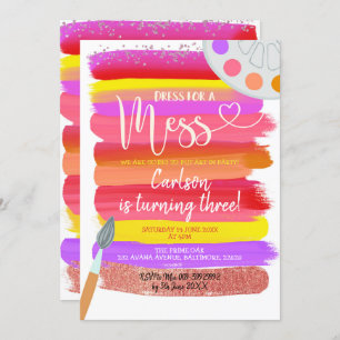 アーカラフルトパーティー誕生日招待状 招待状