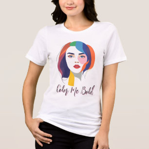 アーカラフルトポップ・アートのウーマン トライブレンドTシャツ