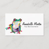 アーカラフルトポップ・アートのツリーカエル 名刺 (正面)