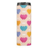 アーカラフルトポップ・アートのハートパターン タンブラー (裏面)