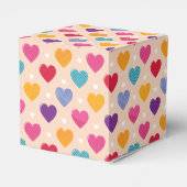 アーカラフルトポップ・アートのハートパターン フェイバーボックス (裏面サイド)