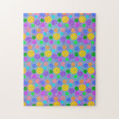 アーカラフルトポップ・アートのピックボール ジグソーパズル (縦)