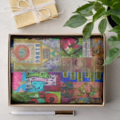 アーカラフルトポップ・アートのミックスメディアティッシュペーパー 薄葉紙 (ギフト)