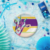 アーカラフルトポップ・アートのヤギ紙プレート ペーパープレート (パーティー)