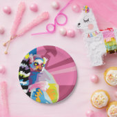 アーカラフルトポップ・アートのルムールポートレート ペーパープレート (パーティー)