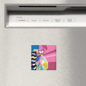 アーカラフルトポップ・アートのルムールポートレート マグネット (インサイチュ (食洗機))