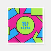 アーカラフルトポップ・アートのレトロY2Kパーティーナプキンス スタンダードカクテルナプキン (正面)