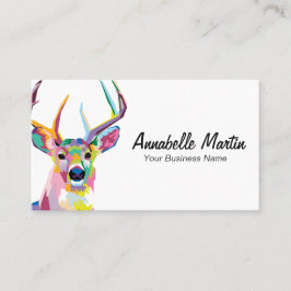 アーカラフルトポップ・アートの鹿 名刺