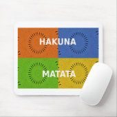 アーカラフルトポップ・アートの・コラージュ&ハクナ・マタタのメッセージ マウスパッド (マウス)