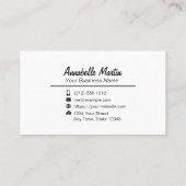 アーカラフルトポップ・アートの・ゼブラ 名刺 (裏面)