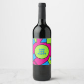 アーカラフルトレトロY2Kパーティーワインラベル ワインラベル (正面)
